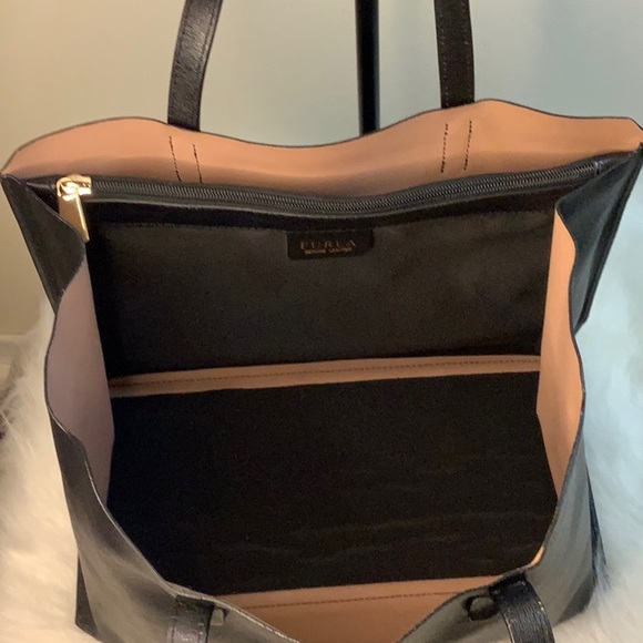 FURLA Sally Saffiano Leather Tote (EUC) Black - Picture 11 of 17
